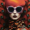 Tavla Fancy Red Lady LED, 120x80cm - KARE Design