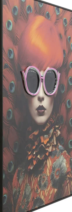 Tavla Fancy Red Lady LED, 120x80cm - KARE Design