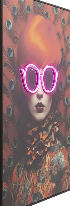 Tavla Fancy Red Lady LED, 120x80cm - KARE Design
