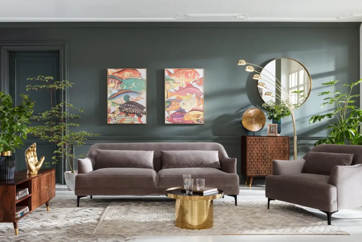 Tavla Fish Meeting 1 - Akryl, 75x100cm - KARE Design