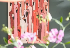 Tavla Flamingo Meeting, 90x120cm - KARE Design