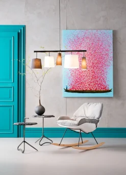 Tavla Flower Boat - Blå/Rosa, 120x160cm - KARE Design