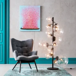 Tavla Flower Boat - Blå/Rosa, 80x100cm - KARE Design