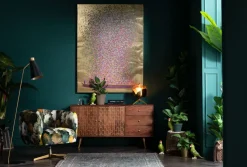 Tavla Flower Boat - Guld/Rosa, 120x160cm - KARE Design