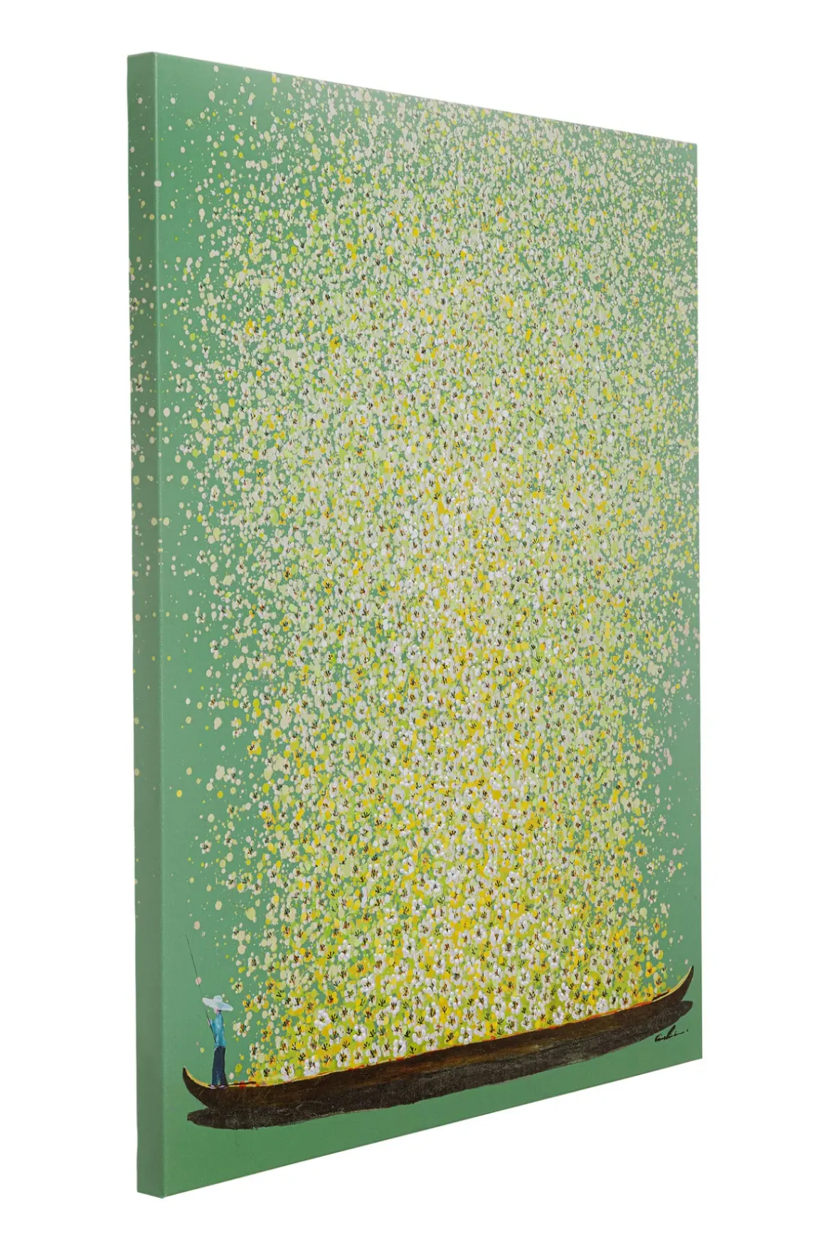 Tavla Flower Boat - Lila/Vit, 80x100cm - KARE Design