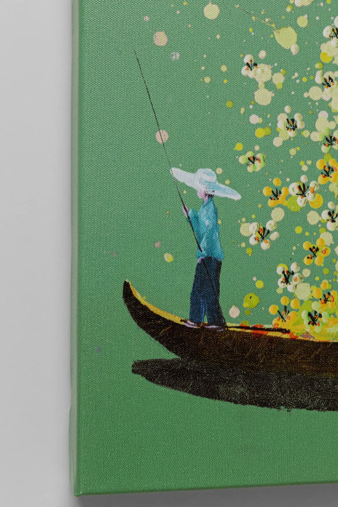 Tavla Flower Boat - Lila/Vit, 80x100cm - KARE Design