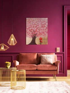 Tavla Flower Couple - Guld/Rosa, 80x100cm - KARE Design