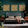 Tavla Flower Guld - 3D Blommor i Djup Plexiram, 80x80cm - KARE Design