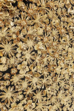Tavla Flower Guld - 3D Blommor i Djup Plexiram, 120x120cm - KARE Design