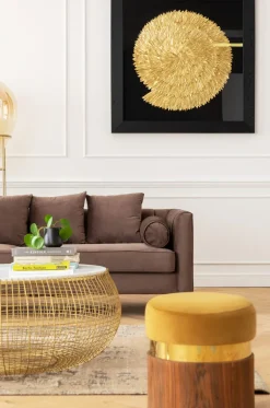Tavla Golden Snail - Guld, 120x120cm - KARE Design