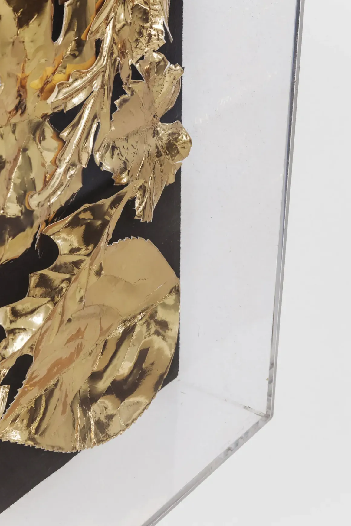 Tavla Gold Leaf - 3D i Djup Plexiram, 120x120cm - KARE Design