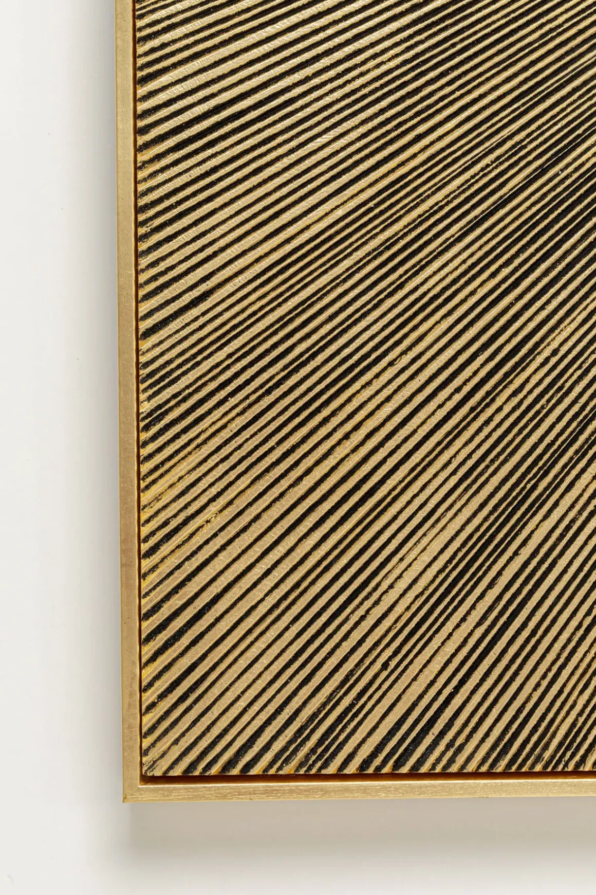 Tavla Illumino - Struktur i Matt Guldfinish, 120x120cm - KARE Design