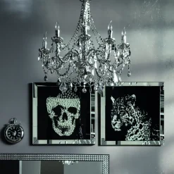 Tavla Mirror Skull - Spegel, 100x100cm - KARE Design