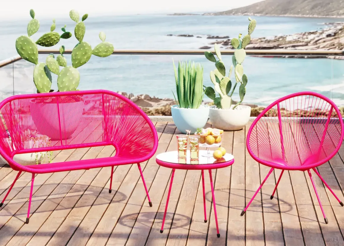 Trädgårdsbänk Acapulco Mono - Rosa - KARE Design