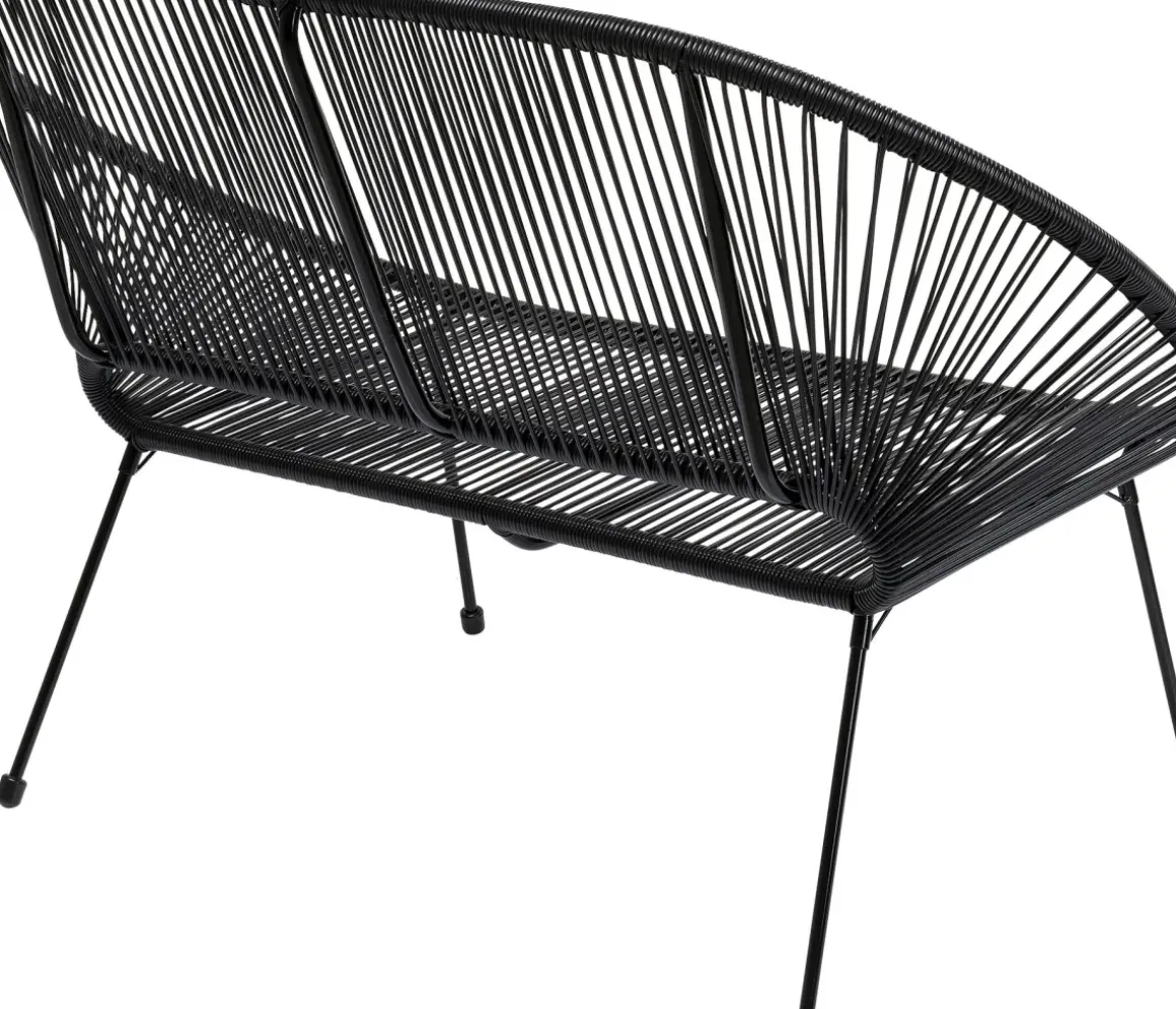 Trädgårdsbänk Acapulco - Svart, 121cm - KARE Design