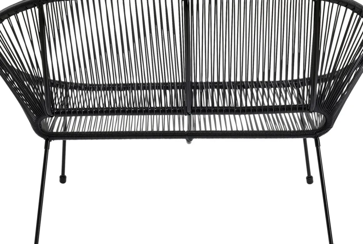 Trädgårdsbänk Acapulco - Svart, 121cm - KARE Design