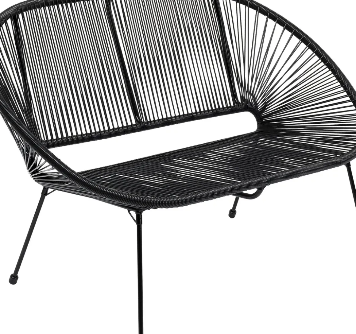 Trädgårdsbänk Acapulco - Svart, 121cm - KARE Design