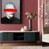Tv-Bänk Glenn - Mörkgrå Trästruktur/Marmor, 54x150cm - KARE Design