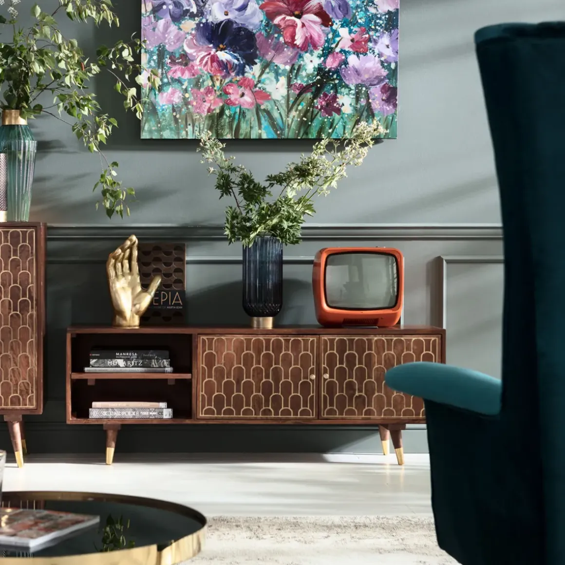 TV-Bänk Muskat - Orientalisk Stil, 50x140cm - KARE Design