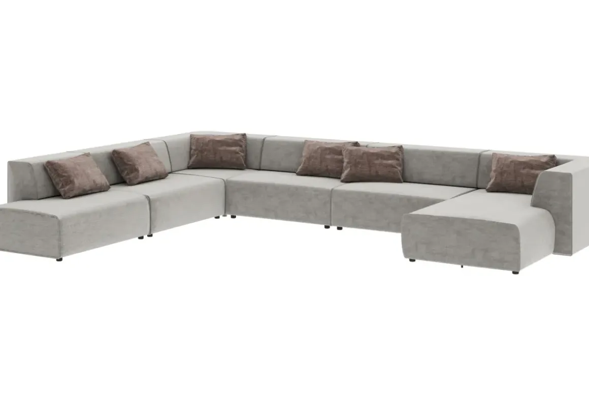 U-Soffa Infinity Malibu Grå, 417cm - KARE Design