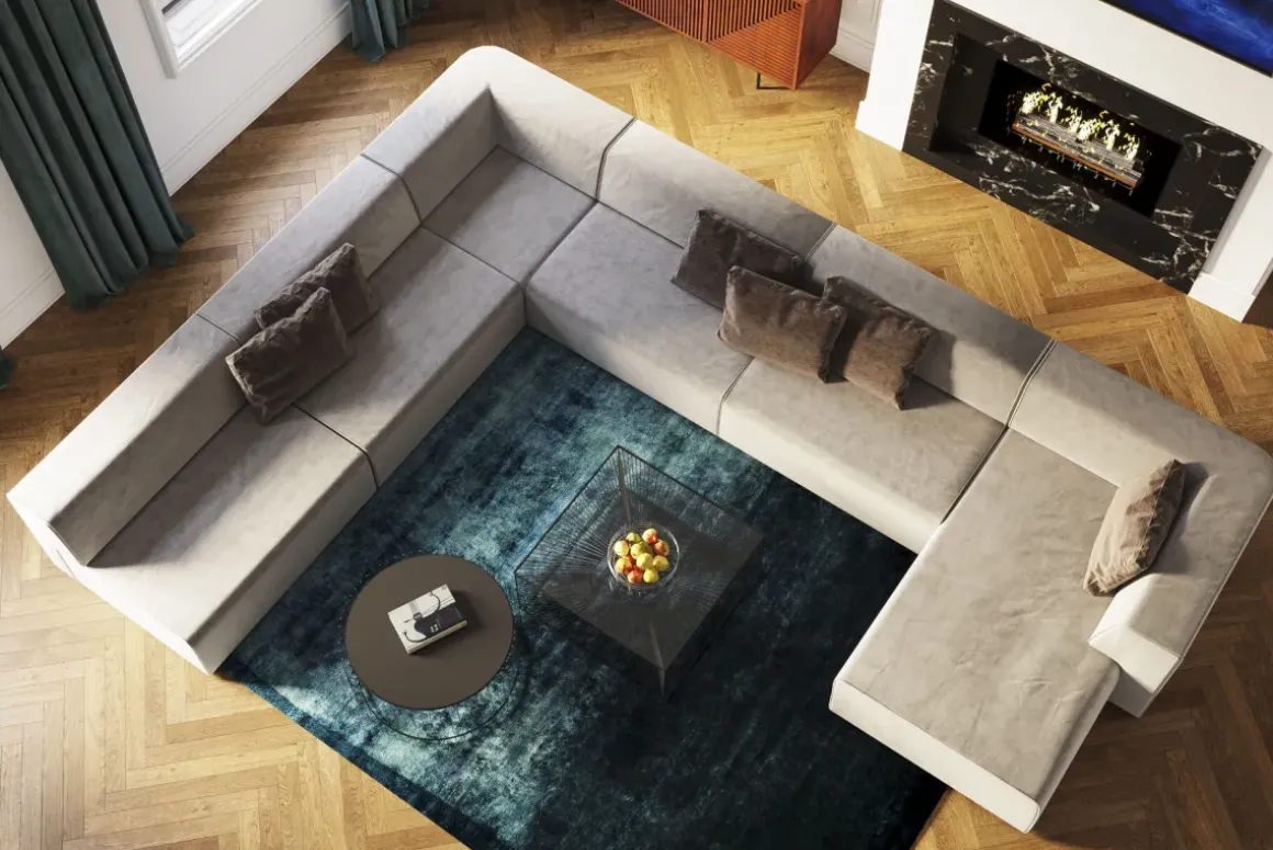 U-Soffa Infinity Malibu Grå, 417cm - KARE Design