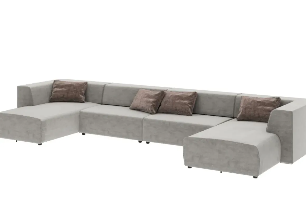 U-Soffa Infinity Malibu Grå, 434cm - KARE Design