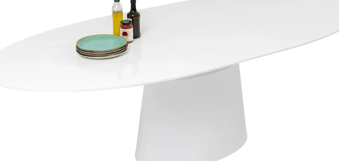 Utdragbart Bord Benvenuto - Ovalt Bord Vit, 200-250x110cm - KARE Design