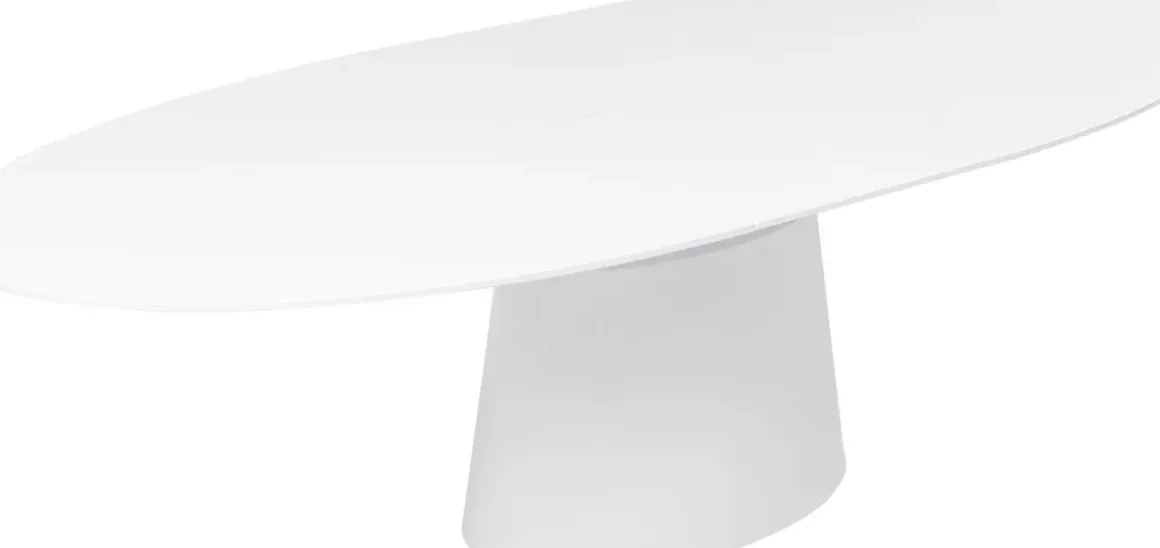 Utdragbart Bord Benvenuto - Ovalt Bord Vit, 200-250x110cm - KARE Design