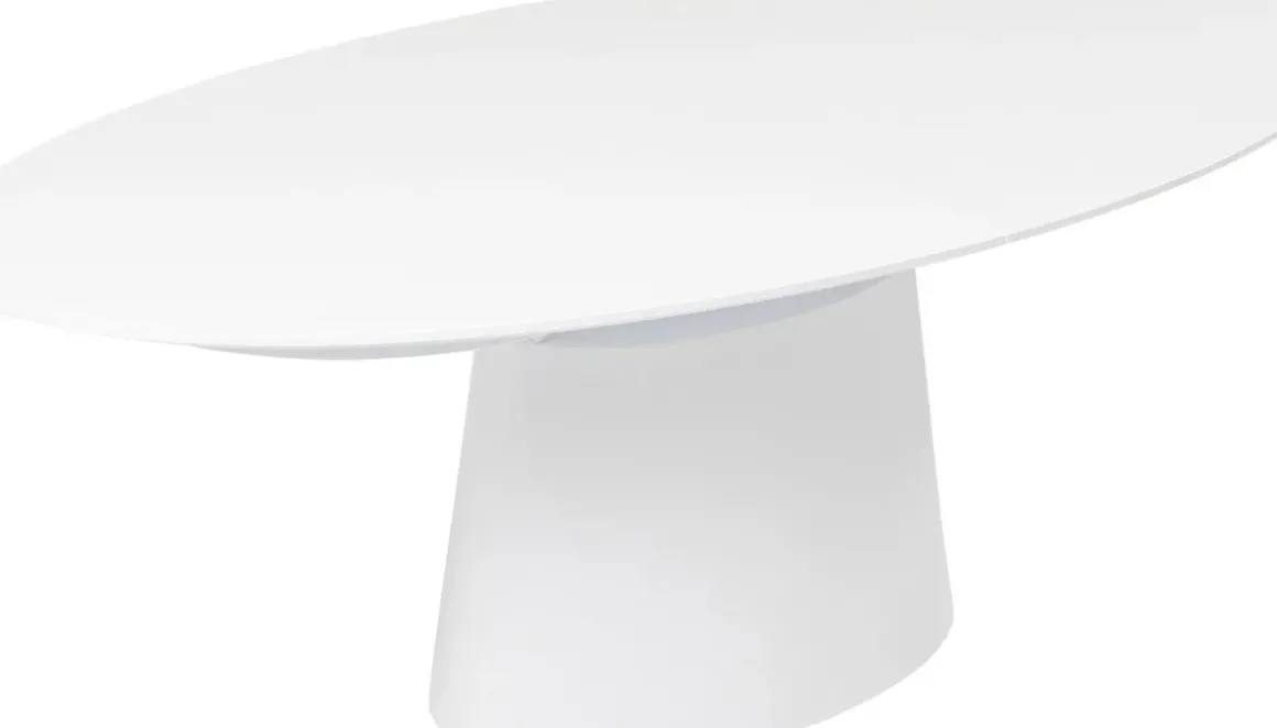 Utdragbart Bord Benvenuto - Ovalt Bord Vit, 200-250x110cm - KARE Design