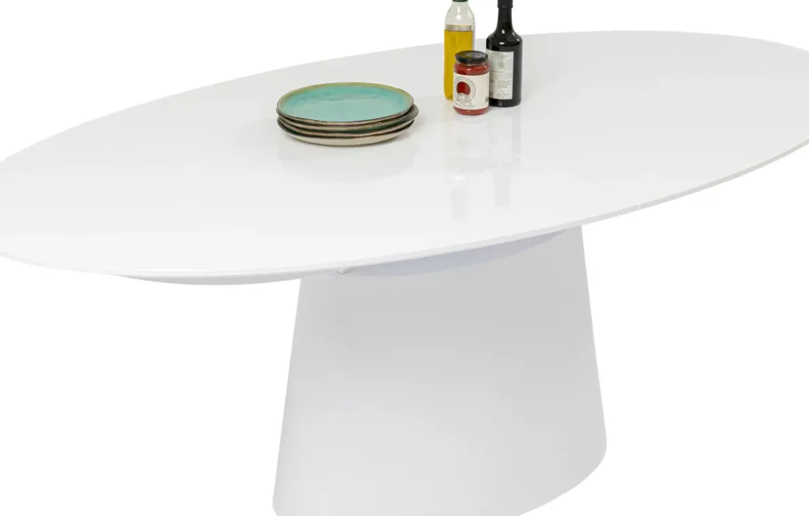 Utdragbart Bord Benvenuto - Ovalt Bord Vit, 200-250x110cm - KARE Design