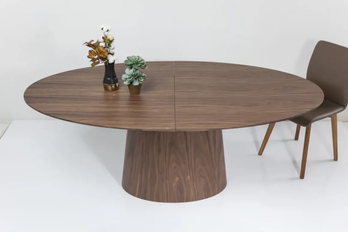 Utdragbart Bord Benvenuto - Ovalt Bord Valnöt, 200-250x110cm - KARE Design