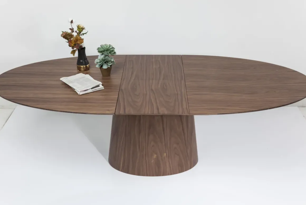 Utdragbart Bord Benvenuto - Ovalt Bord Valnöt, 200-250x110cm - KARE Design