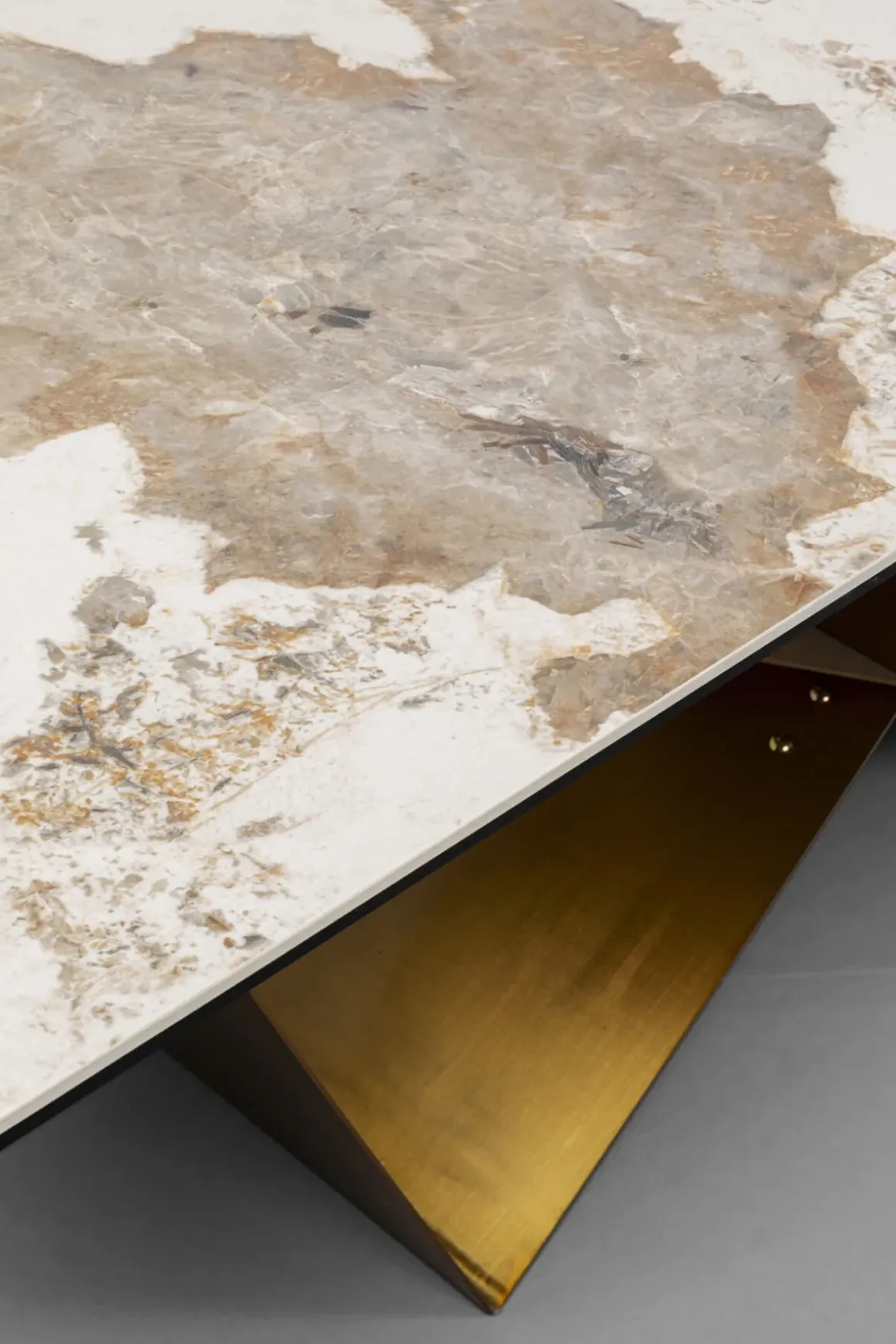 Utdragbart Bord Connesso - Mässing, 200(+60)x100cm - KARE Design