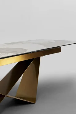Utdragbart Bord Connesso - Mässing, 200(+60)x100cm - KARE Design
