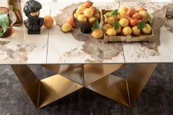 Utdragbart Bord Connesso - Mässing, 200(+60)x100cm - KARE Design