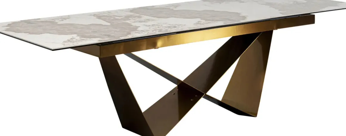 Utdragbart Bord Connesso - Mässing, 200(+60)x100cm - KARE Design