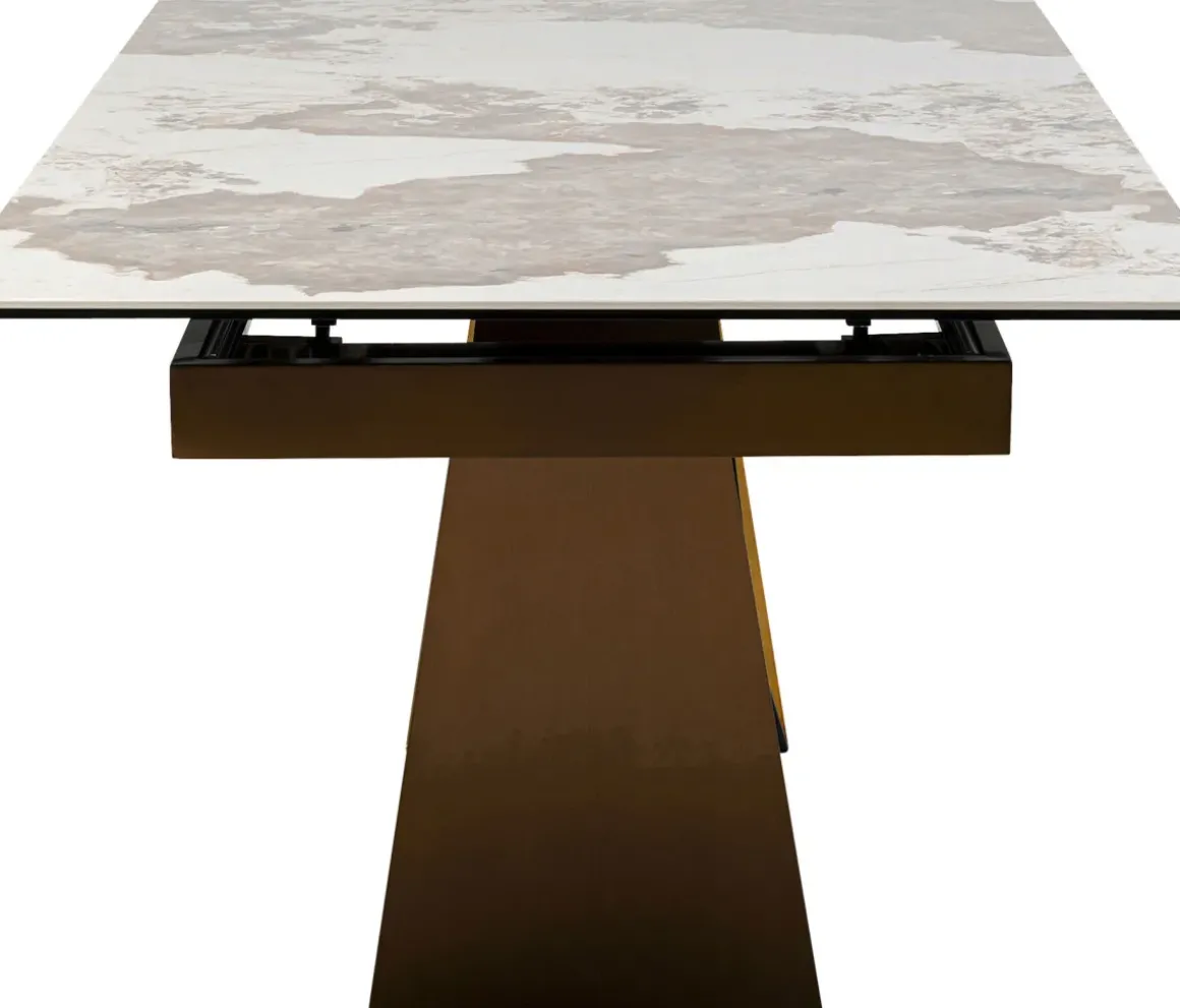Utdragbart Bord Connesso - Mässing, 200(+60)x100cm - KARE Design