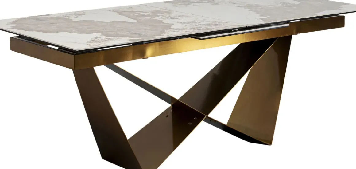 Utdragbart Bord Connesso - Mässing, 200(+60)x100cm - KARE Design