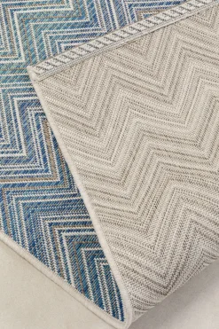 Uterumsmatta Zigzag - Blå, 330x230cm - KARE Design