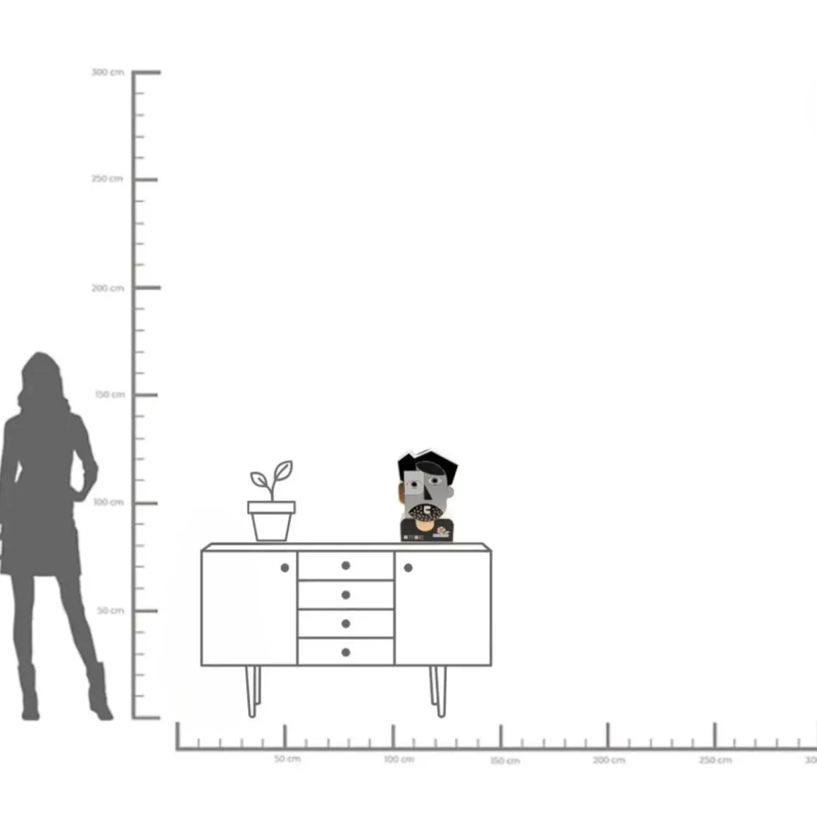 Vas Abstract Gentleman, 43cm - KARE Design