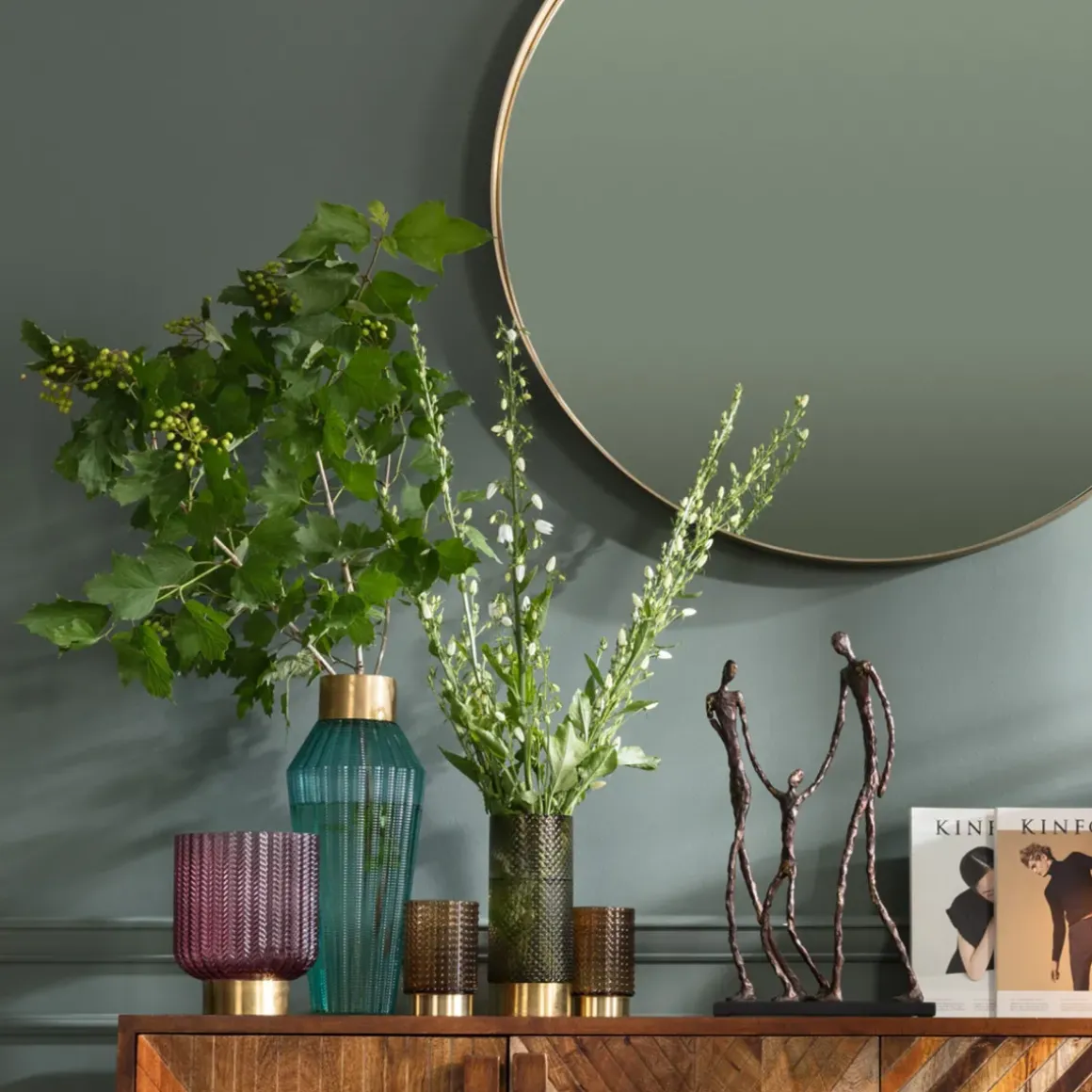 Vas Barfly Dark Grön 25cm - KARE Design