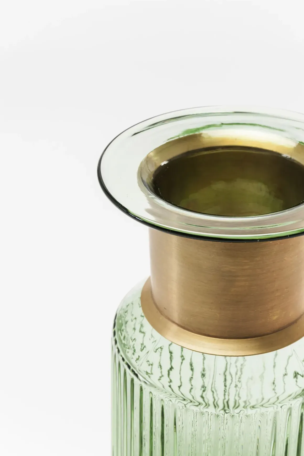 Vas Barfly Grön - Glasvas med Dekorativ Mässing - KARE Design