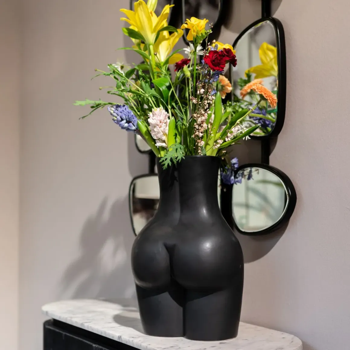 Vas Donna - Svart, 40cm - KARE Design