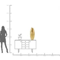 Vas Feathers Guld 80cm - KARE Design