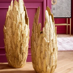 Vas Feathers Guld 80cm - KARE Design