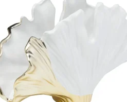 Vas Ginkgo - Vas och Skulptur i Vit/Guld, 18cm - KARE Design