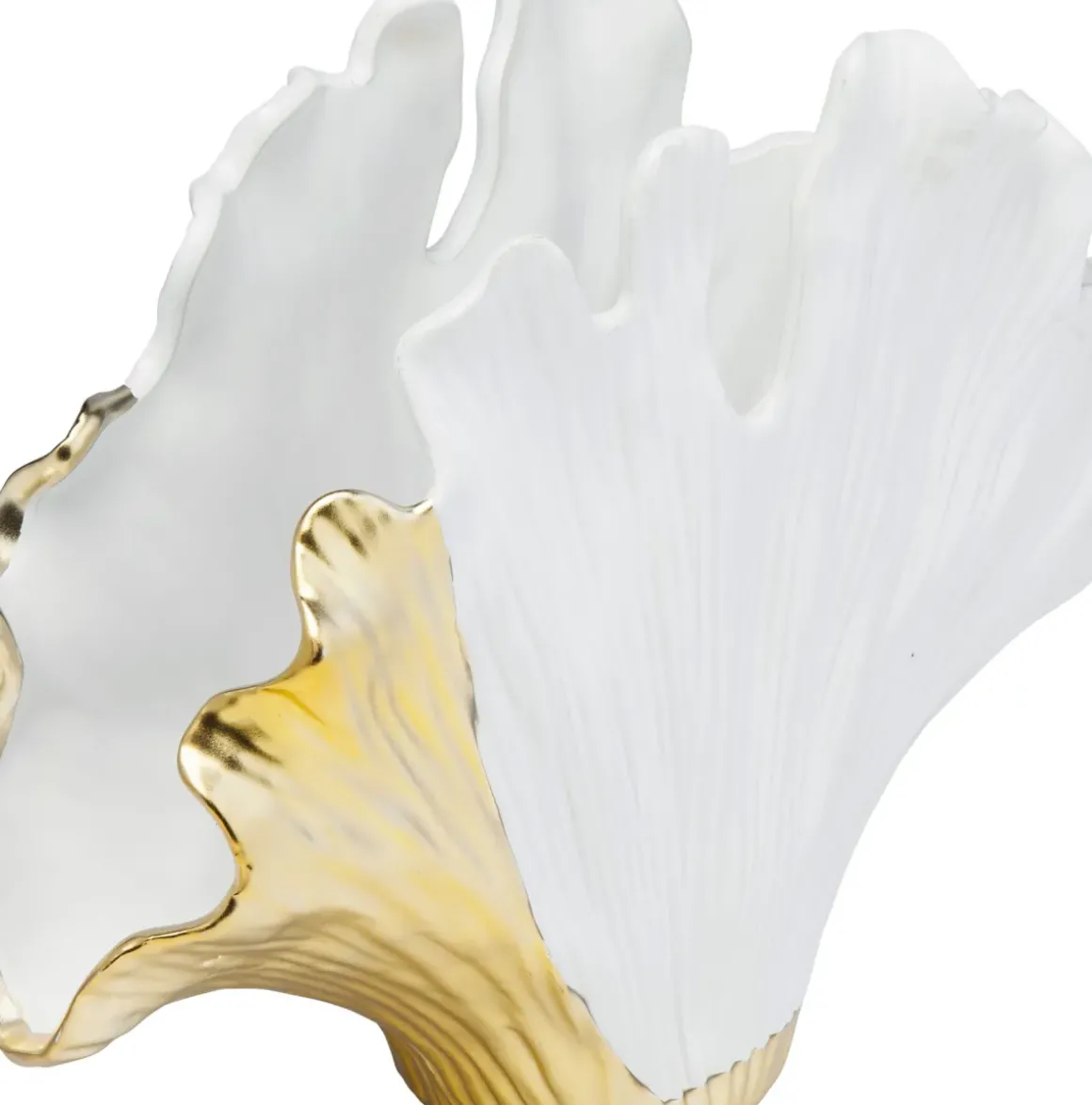 Vas Ginkgo - Vas och Skulptur i Vit/Guld, 45cm - KARE Design