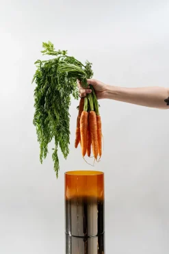 Vas Glow - Orange, Handgjord, 20cm - KARE Design