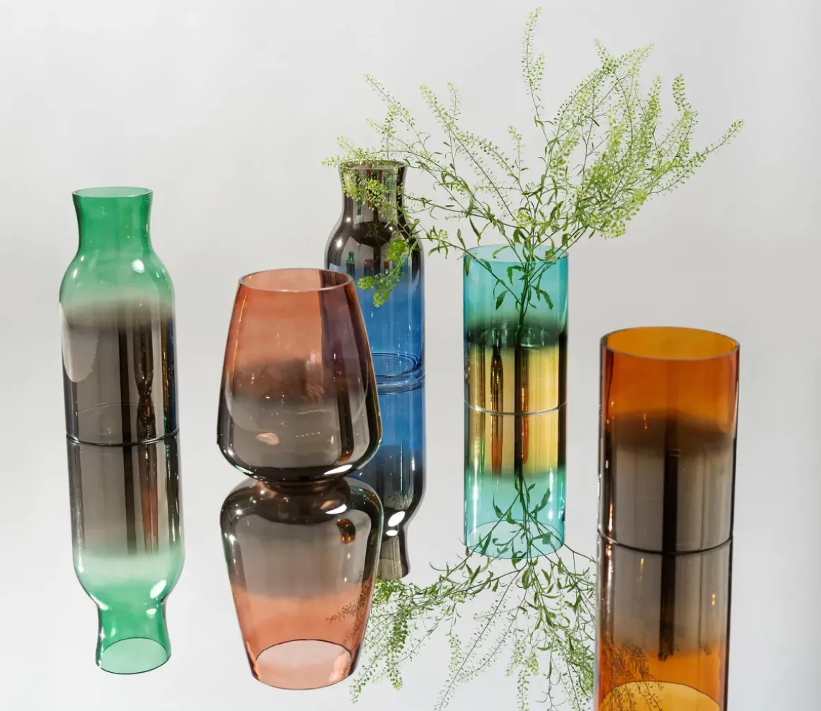 Vas Glow - Röd, Handgjord, 23cm - KARE Design