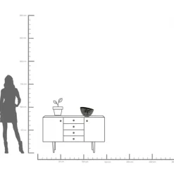 Vas Half Face - Antracitgrå, 31cm - KARE Design